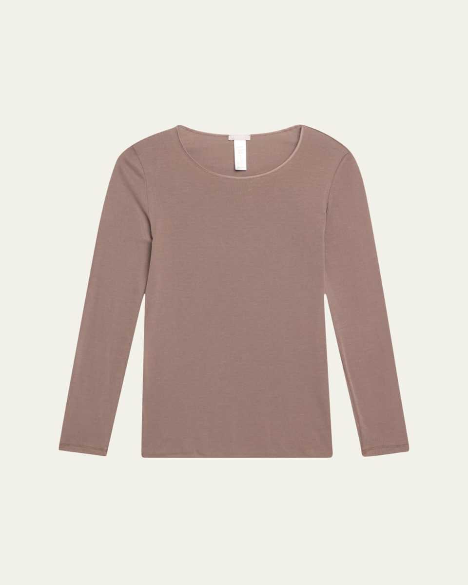 Cotton Seamless Long-Sleeve Top
